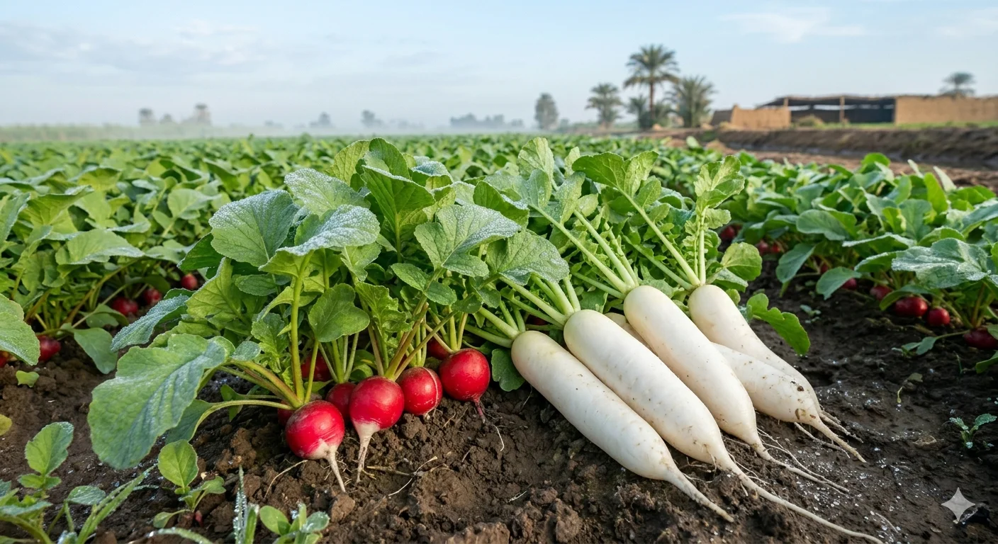 Fresh Egyptian Radish – Crunchy Texture & Bold Zesty Flavor